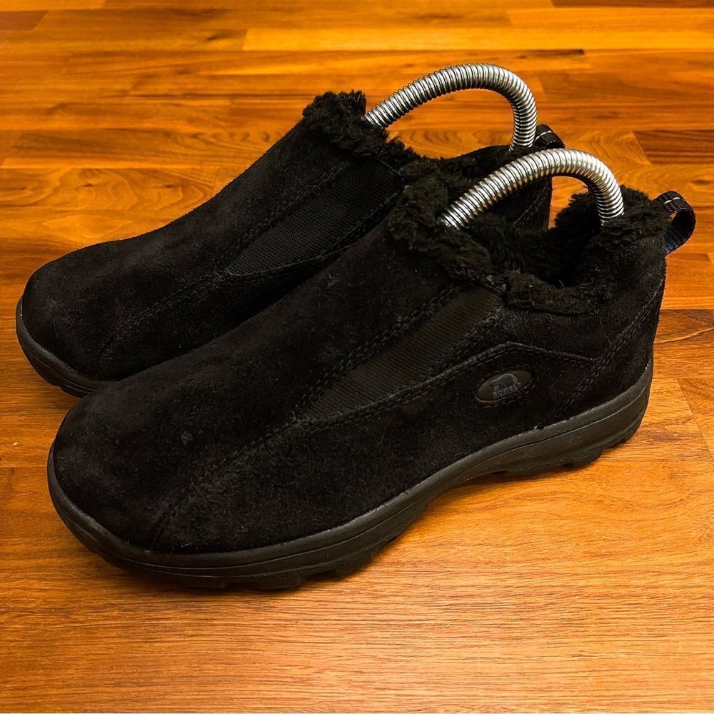 🍋 Sorel • Women’s Icefall Slip-On Sneakers Comfort Fur Size 7 - Picture 3 of 9